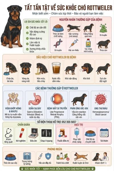 Hướng Dẫn Chăm Sóc Sức Khỏe Chó Rottweiler